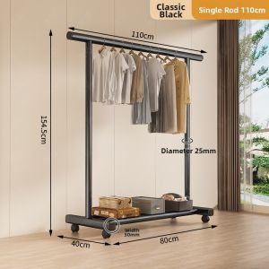 SHUHONG | Heavy-duty Double Rod Portable Coat Rack