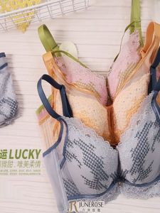 June Rose Soft Steel Ring Bra Thin Cup Gather Large Chest Small Hole Design Underwear for Side Breast Collection CD Cup