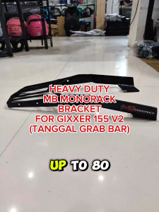 MB Monorack Gixxer V2 (Stay Grab Bar) Motorcycle Utility Bracket - Powder Coated Fast Delivery Lowest Price.