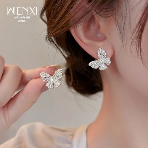 WENXI | Elegant Carved Butterfly Ear Jewelry
