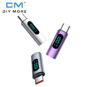 Diymore Màn hình LED PD 100W USB C để loại C Loại Bộ chuyển đổi đầu đực thành đầu cái chuyển đổi Bộ chuyển đổi dữ liệu OTG