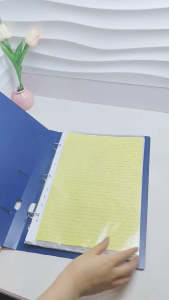 Long Clear Sheet Protector 50PCS Ring Binder Plastic Refill Clearsheet Toploader 11-Hole Plastic Document Bags