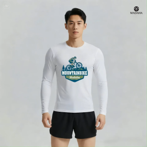 Madaha Kaos Baju Lengan Panjang Dry fit Jersey Olahraga Mountain Bike