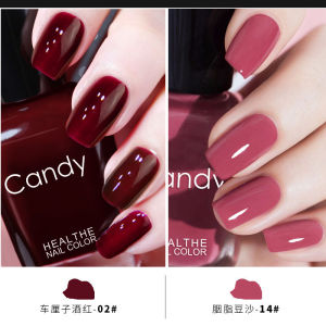 Long-Lasting Waterproof Wine Red Nail Polish Quick Dry No Baking Required White Enhancing Nail Art Gel by Tonqian