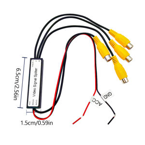 EELHOE | [NC]CVBS & AHD720P Video Signal Splitter 1 To 3 Output Video Booster Amplifier Splitter Input 3 Output For Car[NC]