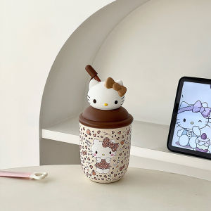 Insulated Cute Straw Cup for Girls with Leopard Pattern