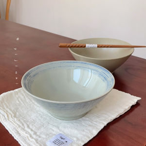 ชามทานตะวันตกสไตล์ญี่ปุ่น ขนาดกลาง ดินเผา ลายหมวก สำหรับร้านอาหารแบบจีนเล็กๆ ชามทานข้าวสายลม ลายเรโทร