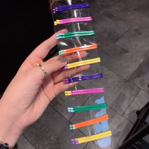 Colorful Drip Oil Metal Edge Hair Clips East Gate Market Stylish Hair Accessories for Girls Bangs Holders Fashionable Hairpins