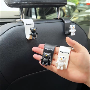 COD MALL BUY 1 TAKE 1 Trendy Cute Bear Car Hook Multi-Functional Hook for Car Organization and Storage Solutions