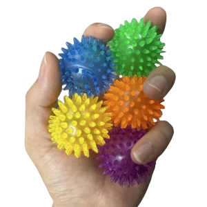 TPR Colored Spike Ball Massage Decompression Ball Pet Toys Adult Palm Grip Strength Training Ball Fitness Stress Relief Tool