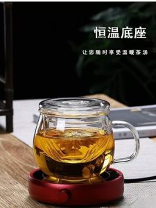 แก้วใสสำหรับต้มชาแยกน้ำสำหรับใช้ในออฟฟิศ สำหรับผู้ชายและผู้หญิง แก้วน้ำสำหรับใช้ในบ้าน แก้วน้ำสำหรับต้มชาดอกไม้ ทรงกลม