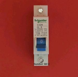 MCB Schneider Biru 1 Phase 2A 4A 6A 10A 16A 20A 25A 35A Ampere