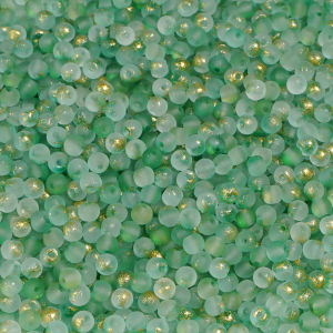 100Pcs 4mm High Quality Frosted Gold Splattered Glass Rice Beads Loose Beads for Handmade Jewelry DIY Bracelet Necklace Material