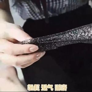 OKAIDO Sandal Mules Selop Wanita Cewek Perempuan Karet Clear Jelly Gaya Fashion Korea Style Kekinian