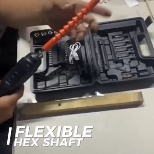 47PCS Cordless Screwdriver Set Electric Screwdriver Dual Position Handle with USB Cable LED Light for DIY Skru Driver