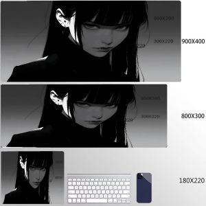 Bandai | Gaming Mouse Pad HD Print Dark Girl Large Mousepad XXL Rubber Desk Mat For Gamer Desktop Decoration Lock Edge Cool Mause Mats