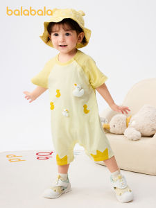 Balabala áo liền quần trẻ em sơ sinh ngoài trời bodysuit bò trang phục mùa hè 2025