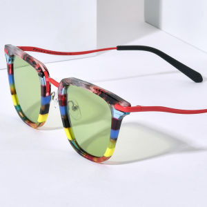 Fonex Acetate Kính râm Titan Phụ Nữ Hợp Thời Trang thiết kế thương hiệu tròn kiểu retro cổ điển Phân Cực Nhật Bản Kính râm Cho Nam Giới 85793