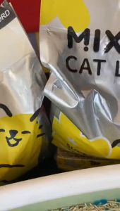 PET RECORD 6L Mixed Cat Litter Bentonite Cat Litter  Natural Tofu Cat Litter Milk Fragrance