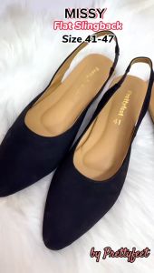 Prettyfeet MISSY Flat Shoes Women - Kasut Perempuan Plus Size - Size 41 to 47 (Ready Stock)