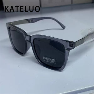 KATELUO แว่นตากันแดดโพลาไรซ์แฟชั่นผู้ชายพร้อม UV400ป้องกันย้อนยุคสำหรับผู้หญิงโฟโตโครมิคทรงสี่เหลี่ยม P105แว่นตากันแดดขับรถ