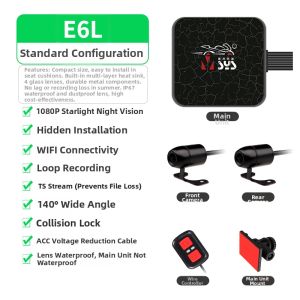 VSYSTO | Night Vision Dual Front and Rear Camera Riding Recorder