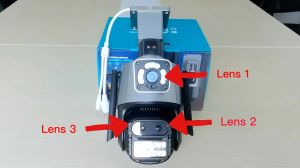 Hamrol 4k 8MP ba thấu kính màn hình kép Camera wifi ngoài trời không thấm nước bằng giọng nói 8X Zoom IP Camera màu nhìn trong đêm tự động theo dõi CCTV video giám sát PTZ camera an ninh