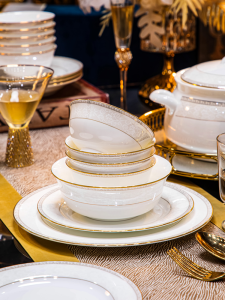 mornenjoy | Luxurious Ceramic Bone China Tableware Set