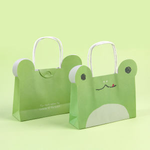 Safari Party Gift Bags Cute cartoon Jungle Animals Favor paper Bags with Handles Candy Treat Bag for Kids Birthday Baby Shower