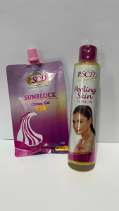 SCD Peeling Skin Lotion 100ml and Sunblock Cream Gel 50g