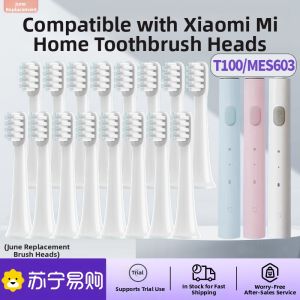 Soft Bristle Electric Toothbrush Head Replacement for Xiaomi Mijia T100 by L June Initials Oral Care Dental Health Accessories