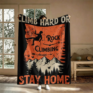 Climbing rock Ultra-Soft Fluffy Flannel Blanket Super Cozy Lightweight Bed Blanket for Halloween Sofa Bed Christmas