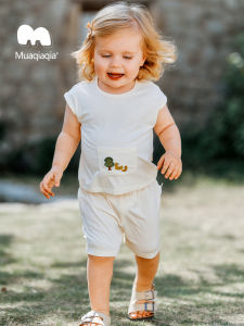 mua qiaqia | Cool & Breathable 2026 Baby Summer Vest & Shorts Set