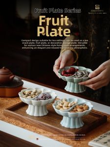 JIXIANSHENG | Vintage High Footed Compartmentalized Snack Serving Dish