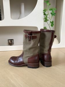 CAIZINI | Giày Cổ Trung Da Thêu Phối Nối Phong Cách Retro Anh Quốc