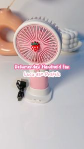 Kipas Angin Genggam Mini Portable Bentuk Buah Bahan Silikon Warna Permen Untuk Outdoor Mini Fan