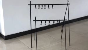 【COD＆PH】Outdoor Portable Camping Rack Camping Triangle Hanging Rack Aluminum Alloy Hanger Tripod Shelf Stand Cookware Tableware Organizer