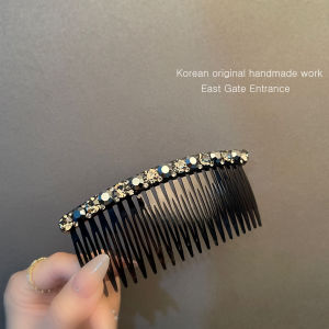 Womens Korean-Style Rhinestone Bangs Top Clip Head Accessories Hair Comb