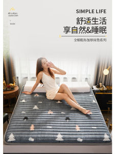 เสื่อทาทามิผ้าฝ้ายแท้เสื่อปูพื้นกันลื่นเบาะรองนอนแบบพับเก็บได้สำหรับปูเตียงใช้ในบ้านฟูกที่นอนสั่งทำ