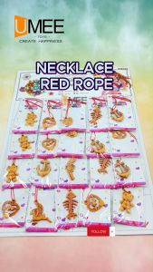20Pcs Party Gift Necklace Red Rope Mix Brown Pendant Pad Party Gift-Loot bag Filler