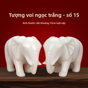 Đôi Tượng Trang Trí Phong Thủy Chú Voi Hút Nước