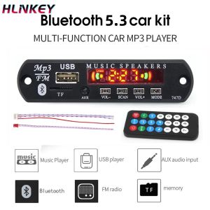HLINKEY DC 9V-12V Wireless Bluetooth 5.3 Audio Decoder Board Digital Display USB TF FM MP3 Radio AUX Player Decoding Module Wireless Music Stereo Receiver