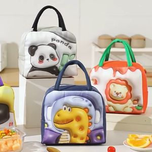 SKM Portable Travel Insulated Cartoon Printed Zipper Lunch Box Bag HM393 Beg Bekas Makanan