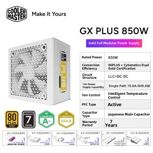 Cooler Master | High-End Capacitors Fully Modular Gold Certified PSU 850W