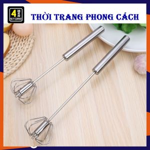 Máy Đánh Trứng Inox Tự Động Xoay 360 Độ Thông Minh / Cây Phới Lồng Đánh Trứng Có Trục Xoay Tự Động Nhỏ Gọn Tiện Dụng