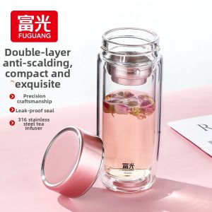 Fuguang | Ly Cốc Kính Hai Lớp Cho Phụ Nữ Văn Phòng Đẹp Mắt Chống Nóng