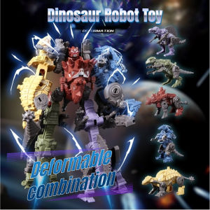 Dinosaur Transforming Robot Toy Transformer Warrior Toy for Kid Cartoon Tyrannosaurus Rex Cool Boys Gift