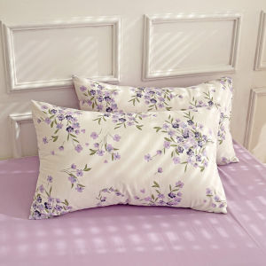 GUANGMANZHI | Knit Washed Cotton Floral Pillowcase