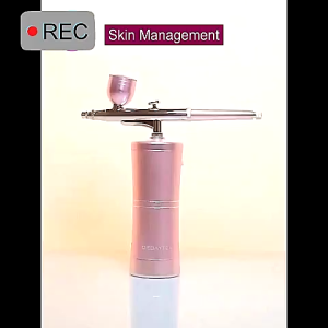 Portable Airbrush Kit with Compressor Rechargeable Cordless 3-Speed 0.3mm Fine Mist Sprayer for Skin Care Makeup Nail Art Cake Decorating & Painting