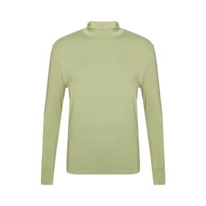 Aimer Mens Warm Underwear Top Youth Long Sleeve High Collar Single Layer Thermal Fashionable Anti-Static Outerwear Base Layer Shirt